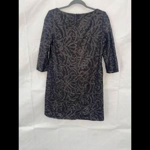 Ralph Lauren Black Sequin Cocktail Dress Sz 10P